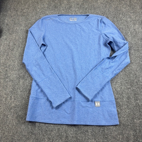 Under Armour Tops - UNDER ARMOUR Women’s Blue long Sleeve Fitted AllweatherGear athletic shirt Large